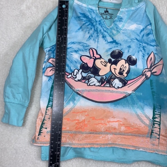 Disney Parks Resorts Pullover Hoodie Girls size XXS Minnie Mickey Palm trees - Picture 8 of 12